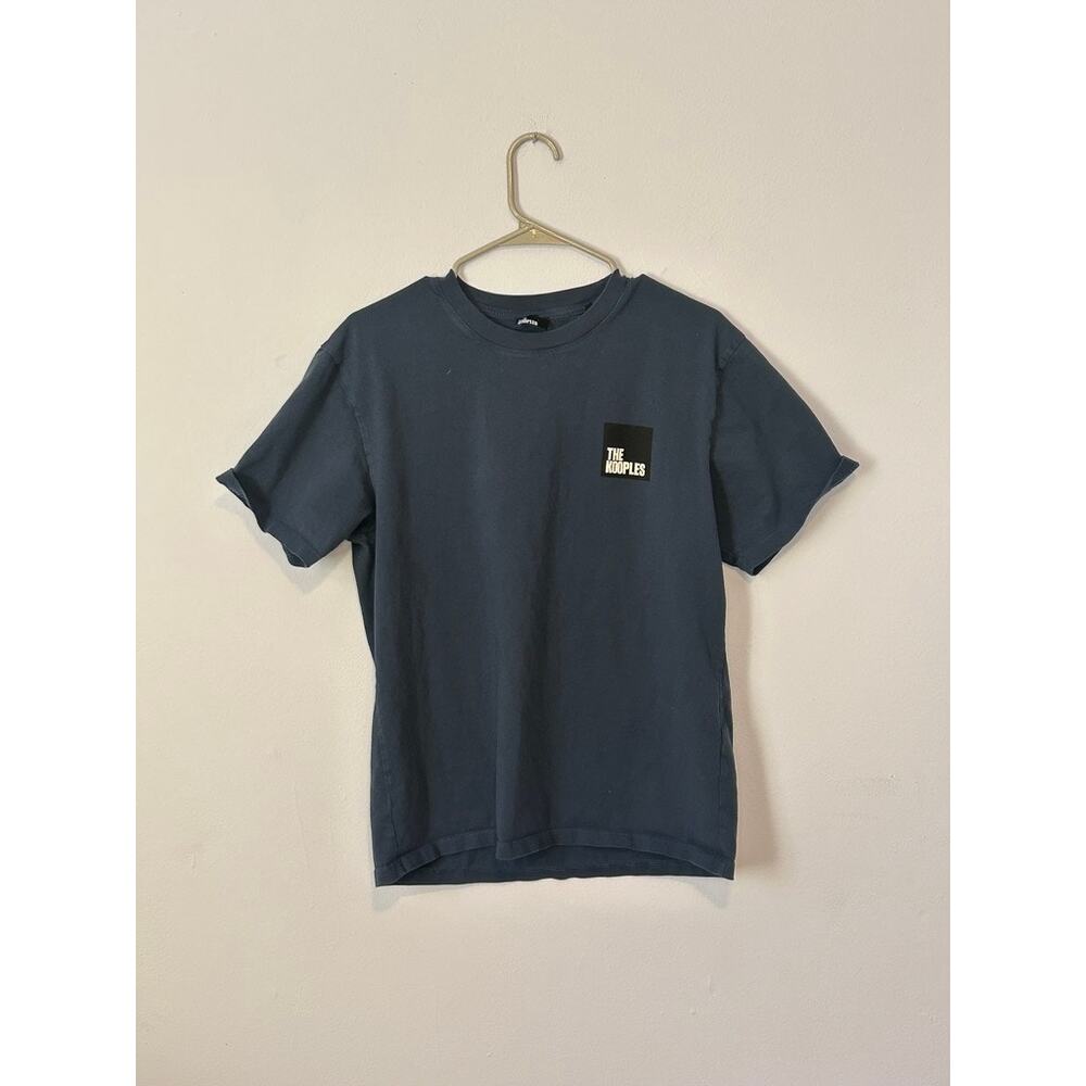 Dark Blue The Kooples Designer T-Shirt | Crew Neck | 100% Cotton - (Size L)